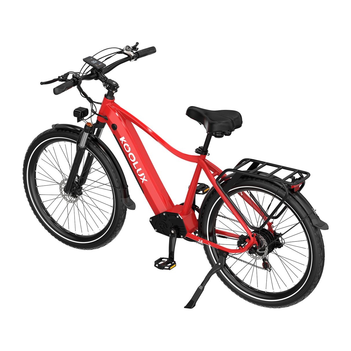 KOOLUX E-Bike X2 Kenda Tyre E-Bike, Red, Lateral Image1