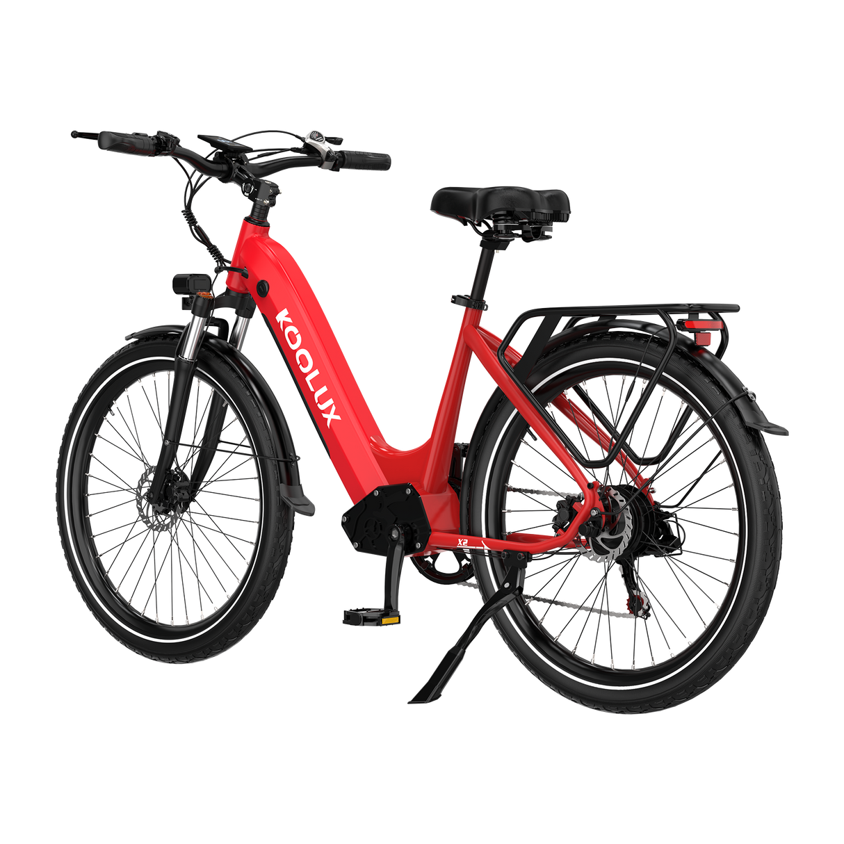 KOOLUX E-Bike X2 Kenda Tyre E-Bike, Red, Lateral Image4