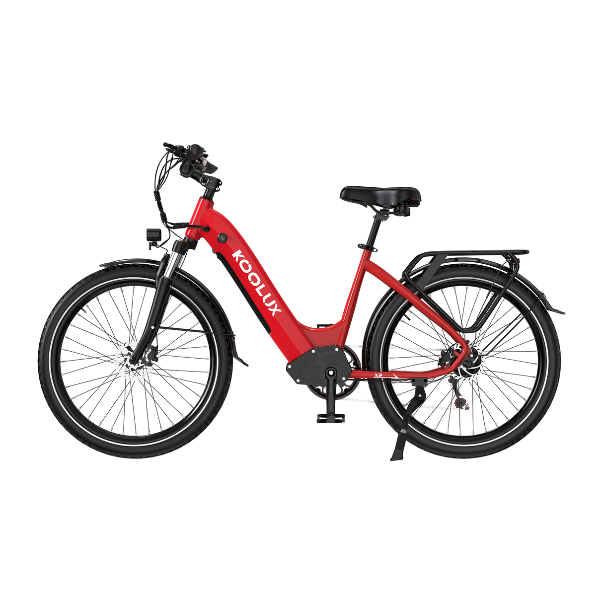 KOOLUX E-Bike X2 Kenda Tyre E-Bike, Red, Lateral Image5