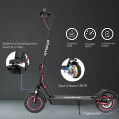 KL-EV10KPRO Bluetooth App control electric scooter 500w 10inch Honeycomb solid tire long range 22 miles fold e- scooter USA EU warehouse Wholesale