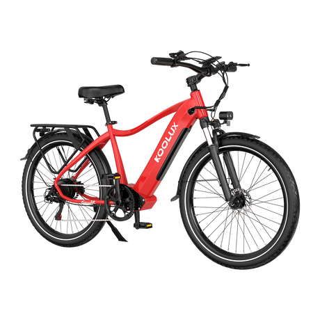KOOLUX E-Bike X2 Kenda Tyre E-Bike, Red, Lateral Image2