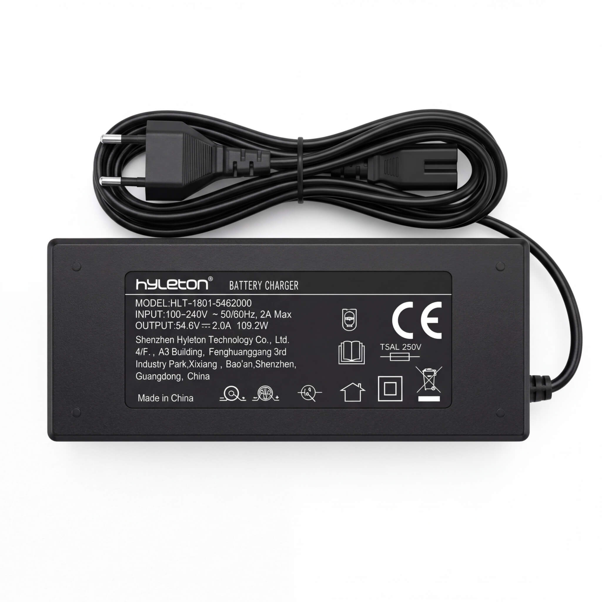 KOOLUX54.6V 2A Ebike Charger (GX16 Male aviation-grade connector)