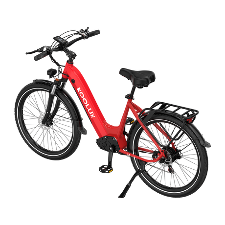 KOOLUX E-Bike X2 Kenda Tyre E-Bike, Red, Lateral Image3