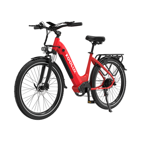 KOOLUX E-Bike X2 Kenda Tyre E-Bike, Red, Lateral Image1